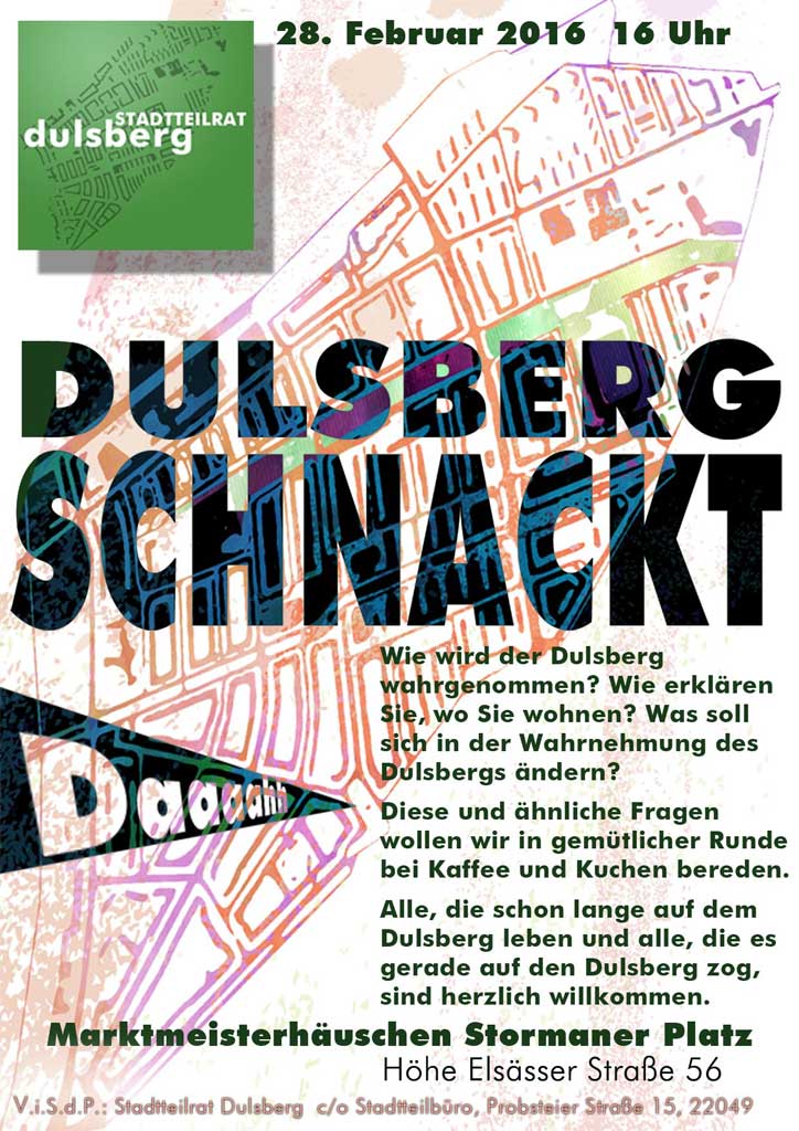 Plakat für eine Veranstaltung auf dem Dulsberg